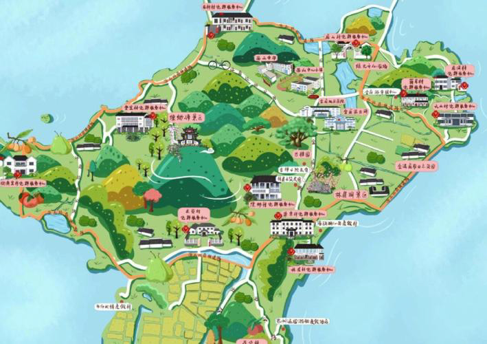 桦川手绘地图旅游的独特视角
